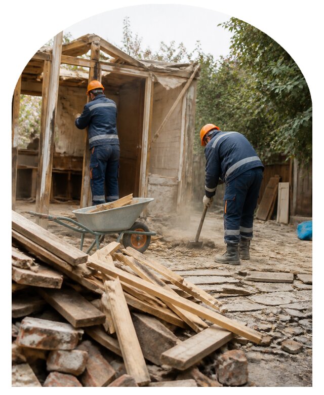 Демонтаж старых построек в Острогожске по цене от 15647 р. | Метпроект-Стг